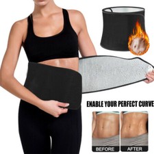 Men Women Waist Trimmer Belt Burn Fat Sweat Body Shaper Weight Loss Girdles Gym