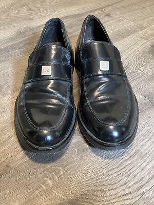 Versace Jeans Couture Men’s Black Leather Loafer Shoes Size Euro 43 US 10 Versace Jeans Couture Men main image 3