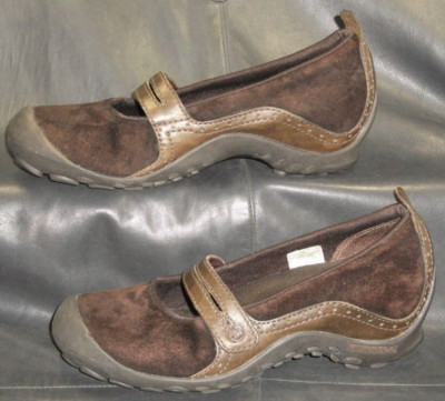 Merrell Plaza Bandeau Chocolate suede & leather Mary janes Women's shoes US 7