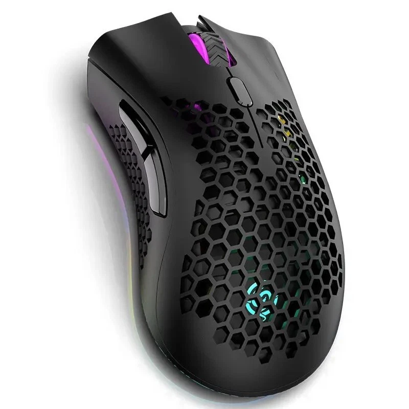 Wireless Mouse RGB Colorful Gaming 2.4G Wireless Charging with Honeycomb Shell  - Image 4 of 4