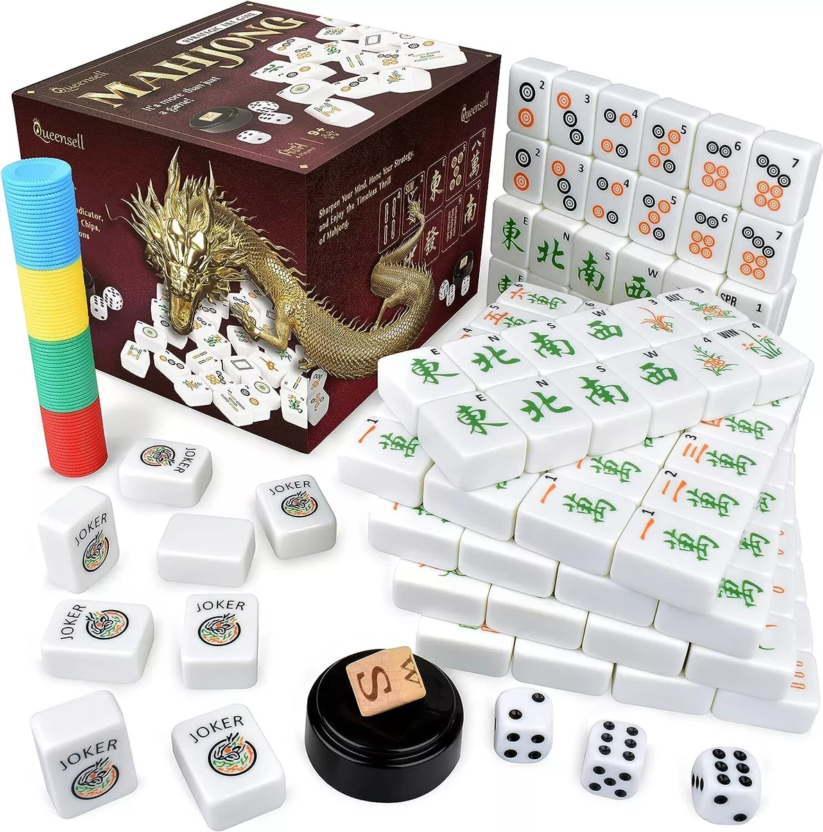 Traditional Mahjong Set with Instructions