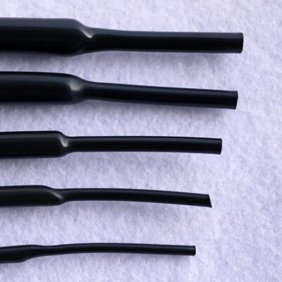 Φ1-20mm Glänzend Schwarz 2:1 Schrumpfschlauch Audio Wire Heatshrink Tube Sleeve