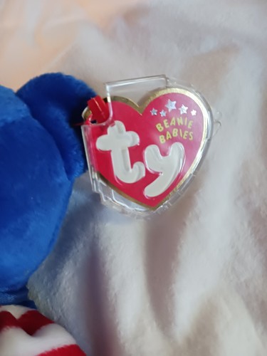 "LIBERTY" RED WHITE AND BLUE HEADS  Beanie Baby Bear NWT Set of 3 - Picture 12 of 13