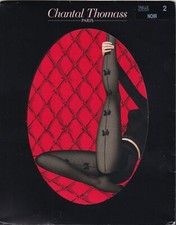 Collant couture CHANTAL THOMASS coloris Noir. Taille 2. Back seam tights.