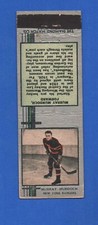 MURRAY MURDOCH 1934-35 DIAMOND MATCHBOOKS SILVER NEW YORK RANGERS