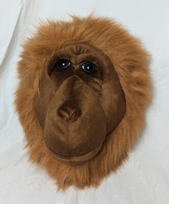 Beverly Hills Teddy Bear Co Plush Mounted Head Bust Wall Hanging Orangutan 13''