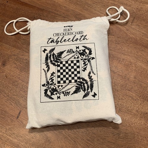 TAG Tablecloth Fern Checkerboard Games Checkers Garden Game Whimsy Botanical - Picture 3 of 12