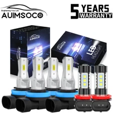 For 2016-2022 2023 Toyota Tacoma LED Headlight High Low Beam Fog Light Bulbs Kit