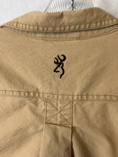 Vintage Browning Flannel Lined Shirt Jacket Shacket Brown Tan Mens Size 2XL - Picture 10 of 12