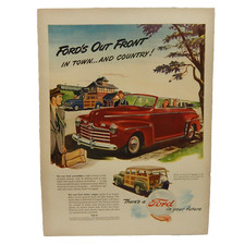 Ford Convertible Station Wagon 1946 Color Advertisement Ford Convertible Station Wagon 1946 Color Advertisement