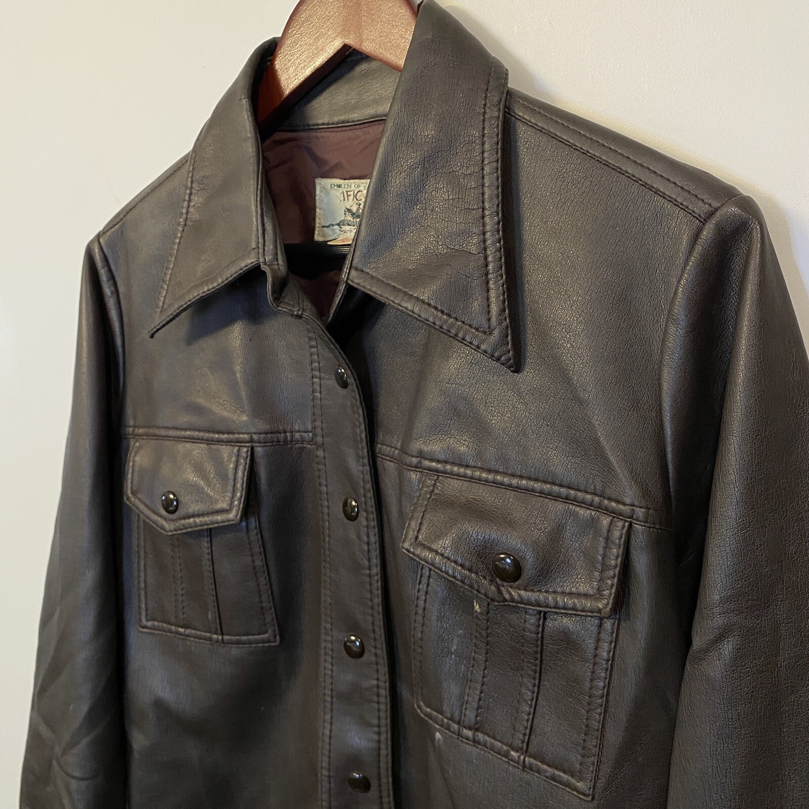 VINTAGE Vinyl Bomber Jacket Pacific Trails Sportswear… Gem