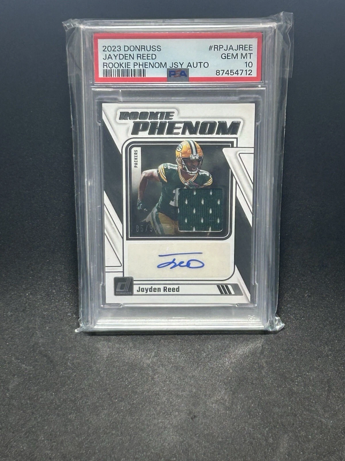 Jayden Reed Panini Donruss Rookie Phenom Jersey Autographs #RPJAJREE Base