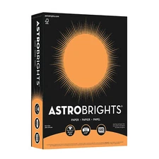 Astrobrights Color Paper, 8.5 x 11, 24lb Bond (89gsm), Cosmic Orange, 500 Sheets