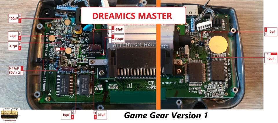 SEGA Game Gear | Cap Kit Complete Capacitor | Sound and Image Repair - Image 2 of 4