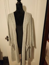 sweater jacket, light weight, gray, one size.