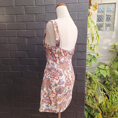 Sir The Label Sz 1 AU 8 US 4 Wiltshire Floral Linen Bettina Mini Dress - Picture 9 of 13