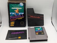 Nintendo NES Pinball 1985 in Box, 5-Screw, Hang Tab CIB