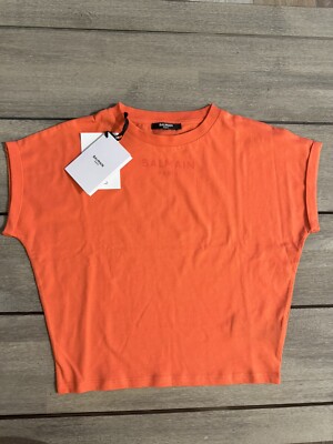 Balmain Girls Size 6 Logo T-shirt - NWT - S/S 2024!