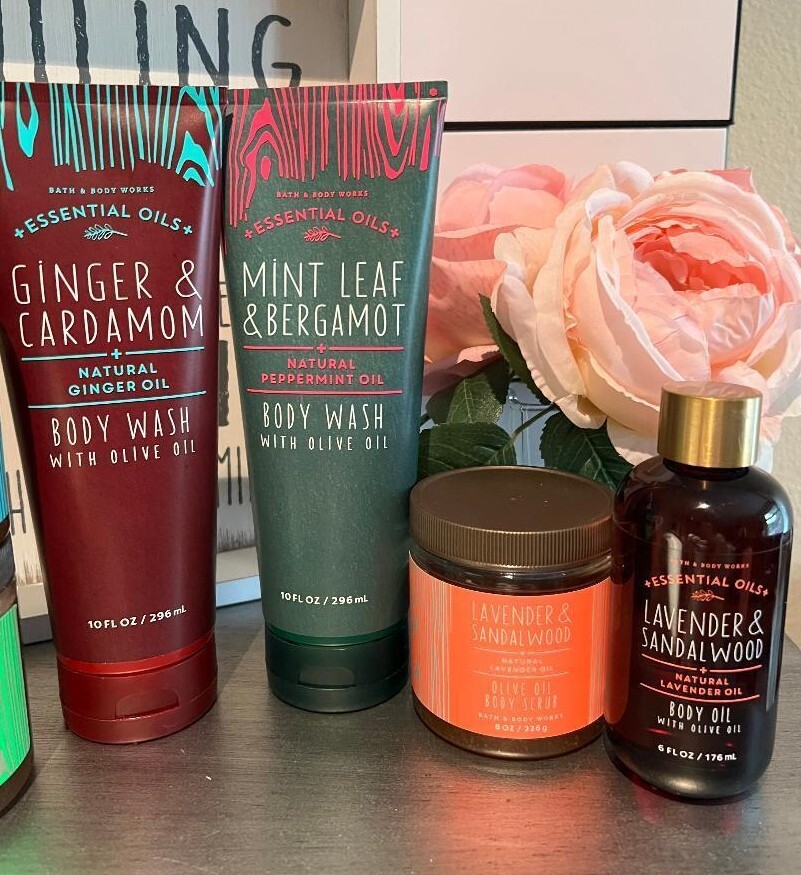 Bath & Body Works Mint Leaf & Bergamot, Ginger & Cardamom,Lavender