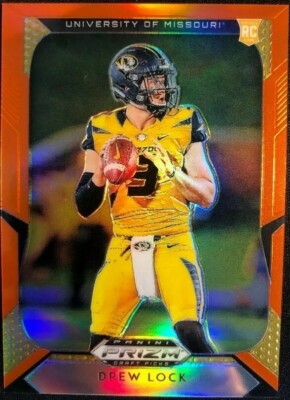 Drew Lock 2019 Panini Prizm Orange Rookie Card!! *NY Giants QB*