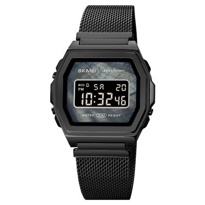 Stylish Multi-Function Waterproof Stainless Steel Electronic Watch for Students