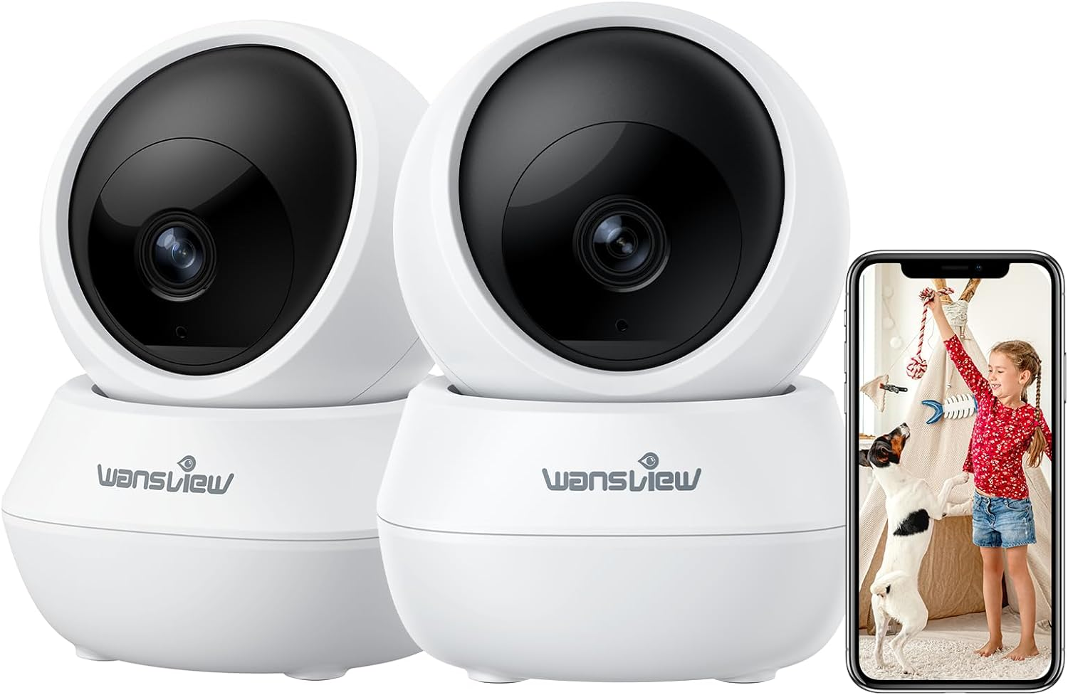 2K Indoor Wireless Security Camera for Pets and Home Monitoring via Phone-image
