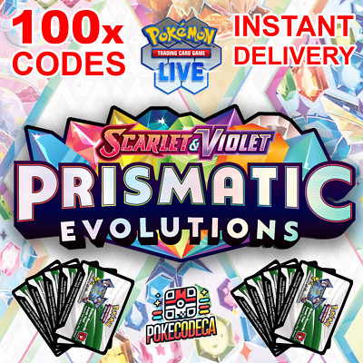 100x Prismatic Evolutions Pokemon TCG Live Codes - EBAY MESSAGED INSTANTLY