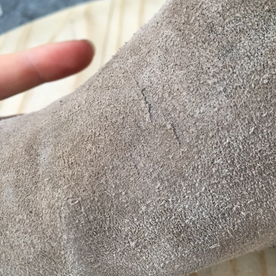 Jack Rogers Botas Mujer 9 M Peyton Cremallera Lateral Botín Tobillo Taupe Gamuza Tacones Foto 3 de 4