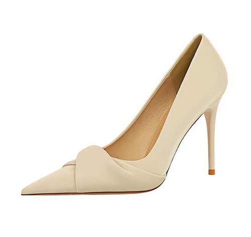 High Heel Stilettos Pumps Shoes Women Size 4.5-10.5 Black Beige Green 10cm New - Picture 4 of 28