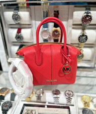 Bolso Bandolera Michael Kors Hyde Pequeño MK Charm Bolso de Cuero (LT BRY SBT)