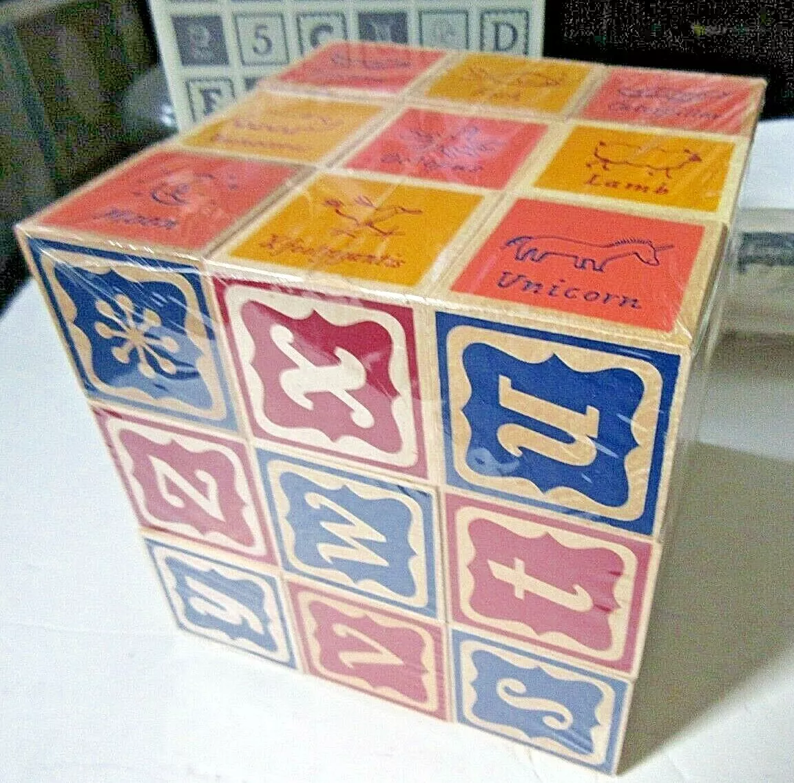 The Land of Nod 27 Wooden Block Set Alphabet Wooden Blocks NEW and Sealed
