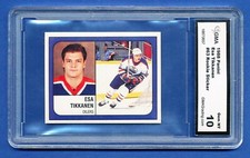 1988 PANINI HOCKEY sticker 63 ESA TIKKANEN RC oilers rookie GMA 10