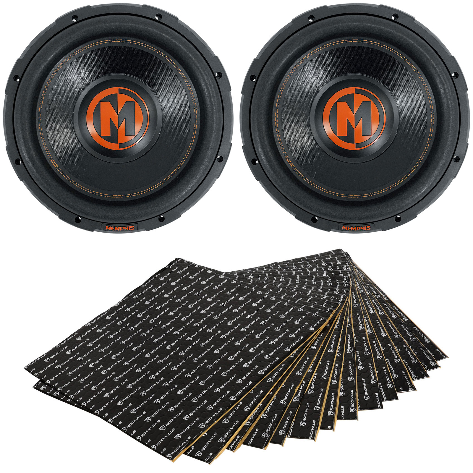 2 Memphis Audio MJP1244 12 автомобильных сабвуферов MOJO Комплект для подавления звуковой вибрации 75190₽