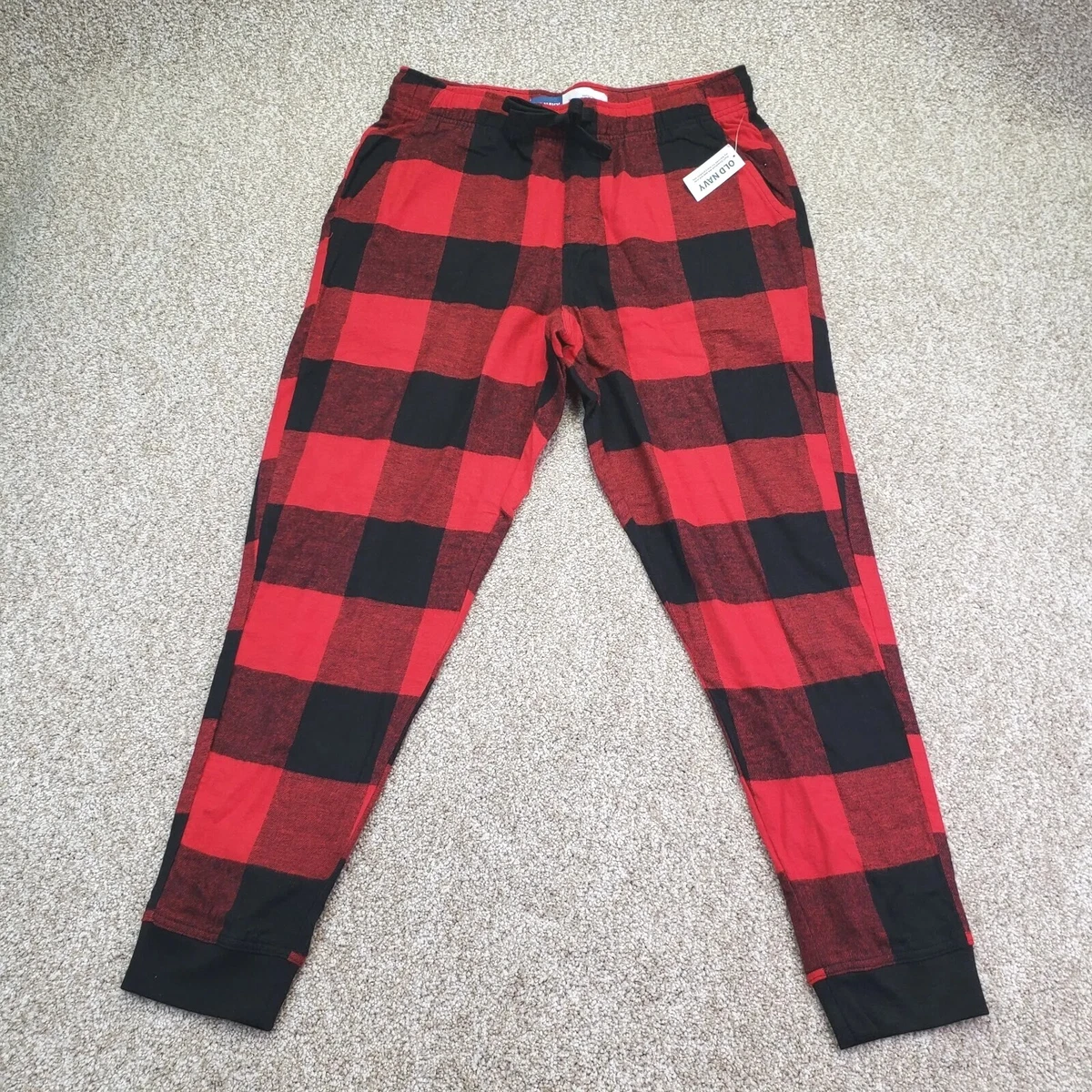 NEW Old Navy Size XL (39x27) Adult Pajama Pants Buffalo Plaid Red