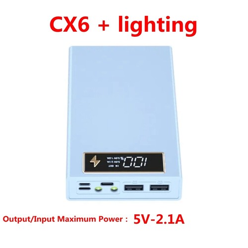 USB Power Bank Fall 6 Slots Batterie Schnellladekasten DIY Shell Kit LED Anzeige - Picture 11 of 24