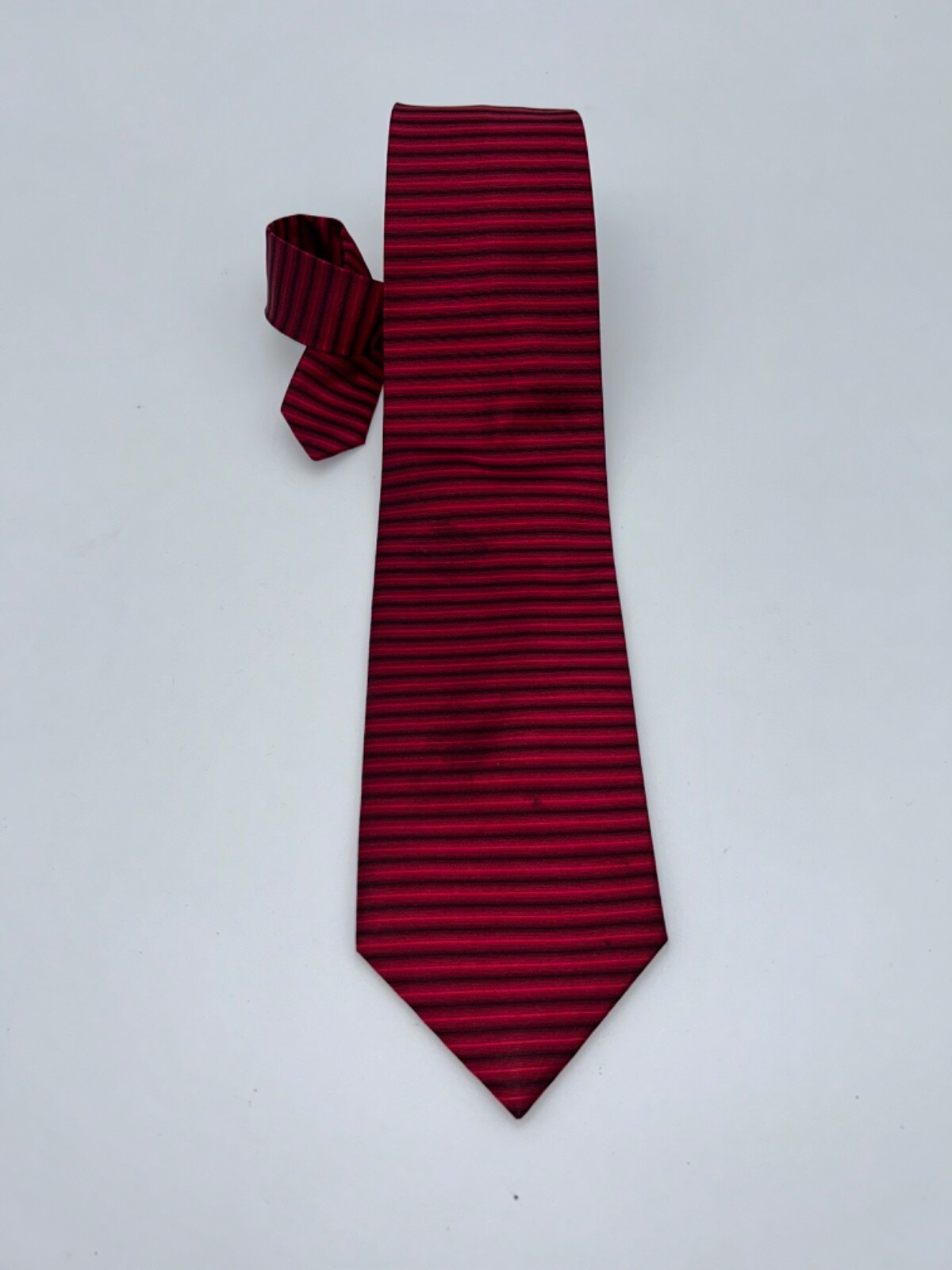 ROFFE MEN'S TIE Great Red & Black Pattern Solid Classic Look