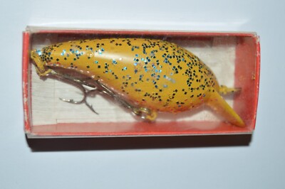 old bill norman lures little n crankbait 2.75''  3/8oz 1920 yellow glitter