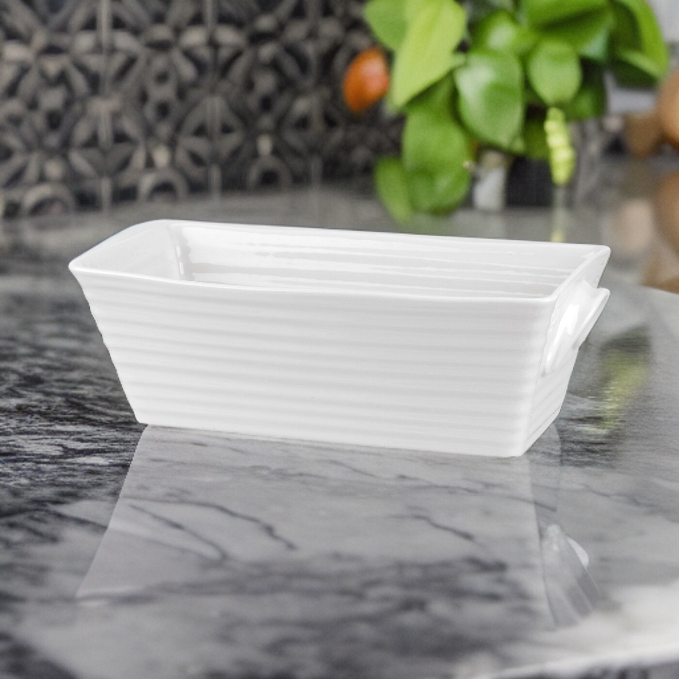 Portmeirion Sophie Conran White Rectangular Baker, Bread Loaf Pan for