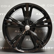 GENUINE AUDI SQ8 Q8 4M 21" INCH 5 Y SPOKE GLOSS BLACK ALLOY WHEELS X4