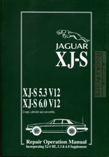 XJS JAGUAR SHOP MANUAL REPAIR SERVICE BOOK V12 XJ-S 5.3 6.0 WORKSHOP OPERATIONS