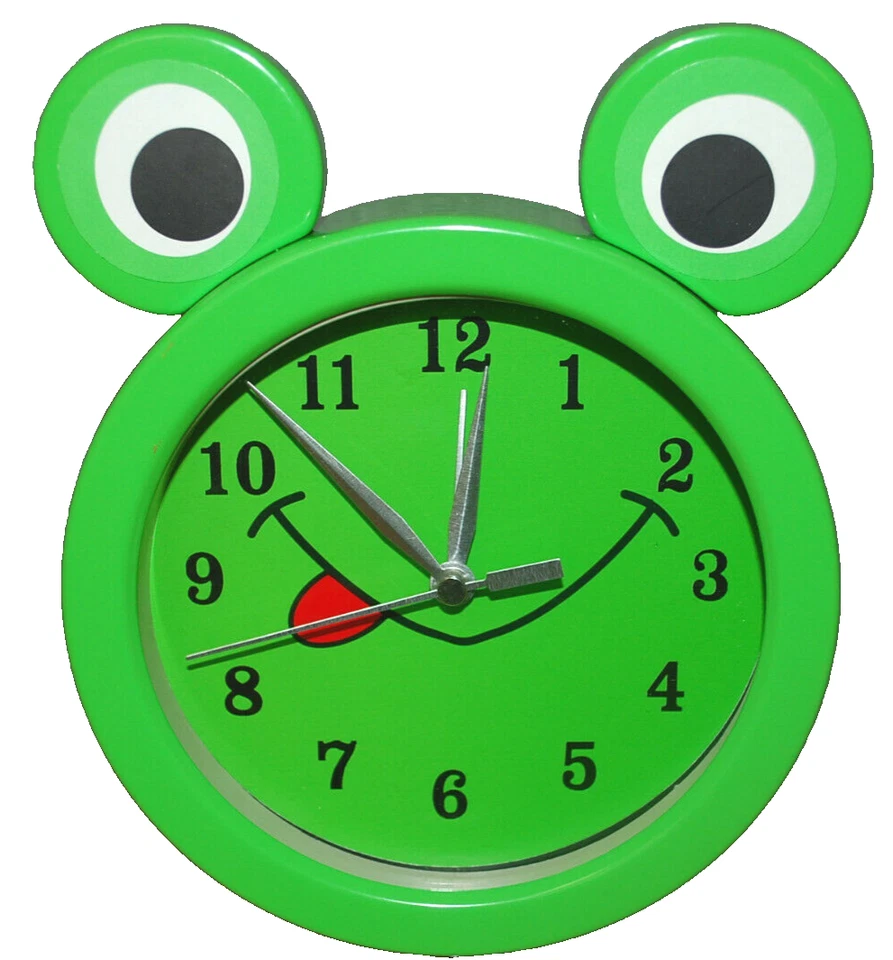 Frog Desk Alarm Clock Quartz with Spring Body 17" Tall S4520 - Image 2 of 4