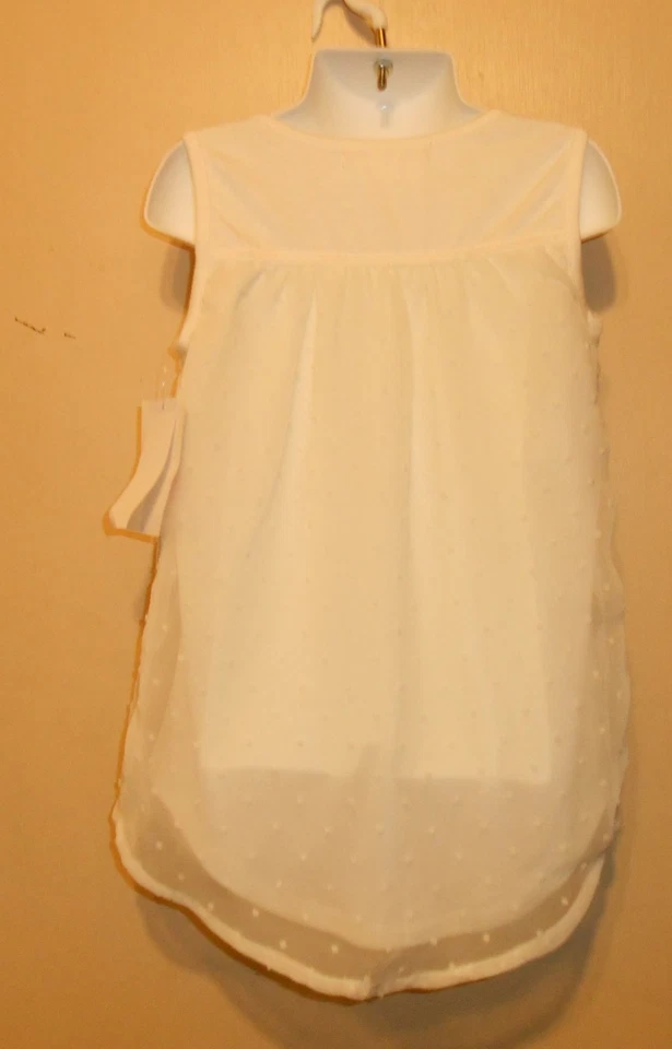 Blusa de chiffon suíça pontilhada feminina autoestima tamanho XS nova com etiquetas - Imagem 2 de 2