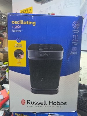 Russell Hobbs Raumheizer in Schwarz & Silber 1,5W tragbar oszillierend RHCH2001S