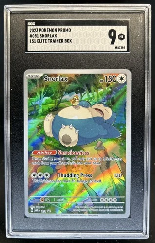 2023 Pokemon SV Black Star Promos Snorlax #051 SGC 9
