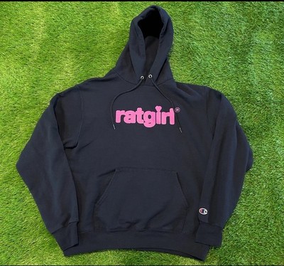 Stray Rats 'Ratgirl' Spell Out Champion Hoodie - Adult Size small