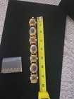 NIB Joan Rivers Vintage Blue Cabochons Faux Pearls Gold Tone Statement Bracelet — photo 10