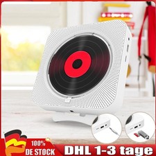 Tragbarer CD Player Micro USB Betrieb Bluetooth Musik Spieler Wandmontage Weiß