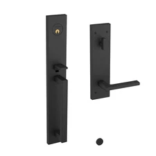 Baldwin 85392 MINNEAPOLIS FULL ESCUTCHEON EE ENTRANCE SET 190 LENT Black
