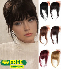 Clip-In Bangs Front For Women Fringe Hair Extension Sideburn Straight Hairpieces