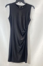 Theory Women's Jorainna SL2-Rubric Sheath Dress Black Ruched Sz P